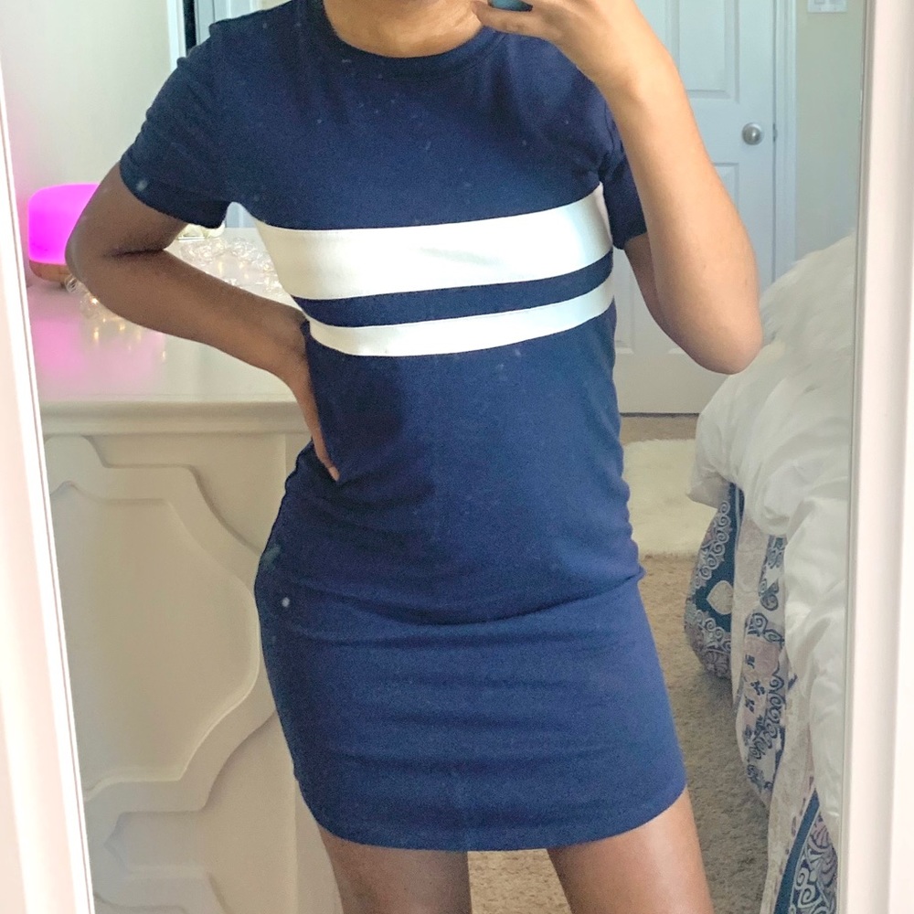 Forever 21 Black and White Striped Dress